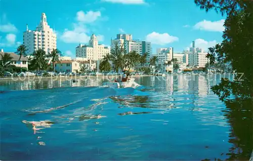 AK / Ansichtskarte Miami_Beach Hotel Row and Indian Creek 