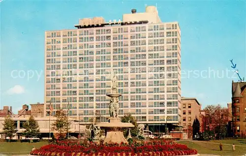 AK / Ansichtskarte Hartford_Connecticut Statler Hotel Fountain Statue 