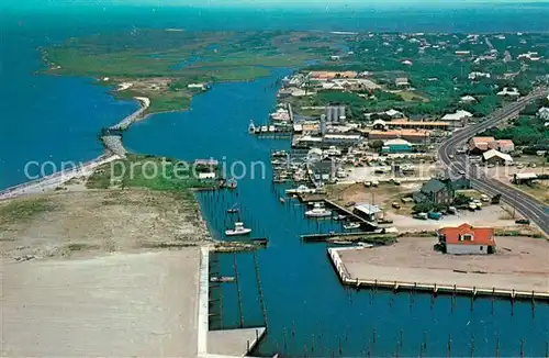 AK / Ansichtskarte Hatteras Hatteras Village Outer Banks Harbor aerial view Hatteras