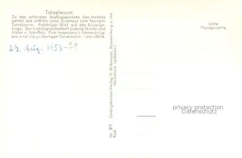 AK / Ansichtskarte Oberaudorf Alpengasthof Feuriger Tatzelwurm Alpen Oberaudorf