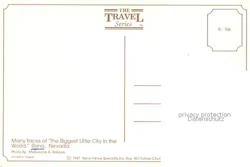 AK / Ansichtskarte Reno_Nevada Many faces of the biggest little city in the world at night 