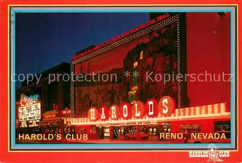 AK / Ansichtskarte Reno_Nevada Harolds Club at night 