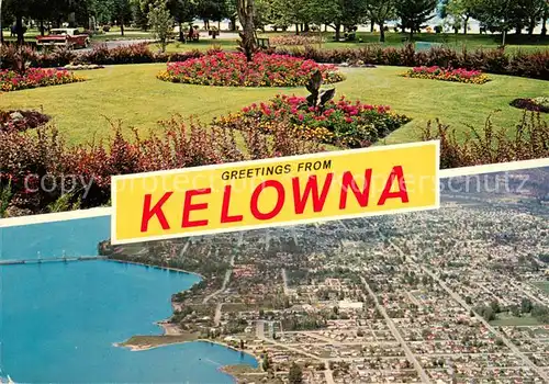 AK / Ansichtskarte Kelowna City Park City on Okanagan Lake aerial view Kelowna