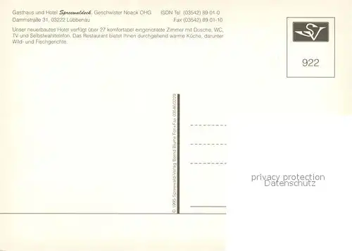 AK / Ansichtskarte Luebbenau_Spreewald Gasthaus Hotel Spreewaldeck Hausmusik Luebbenau Spreewald