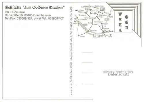AK / Ansichtskarte Drachhausen Gaststaette Zum goldenen Drachen Kirche Storchennest Wappen Drachhausen