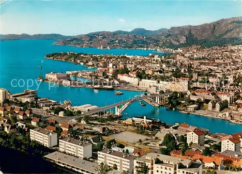 AK / Ansichtskarte Bergen_Norwegen Panorama Kuestenstadt Bergen Norwegen