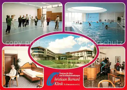 AK / Ansichtskarte Schmannewitz Christian Barnard Klinik Hallenbad Sporthalle Schmannewitz