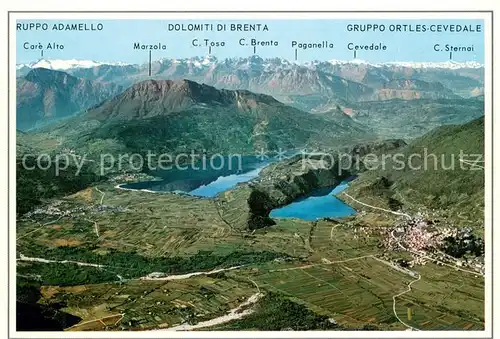 AK / Ansichtskarte Levico_Terme Laghi Caldonazzo Alpi veduta aerea Levico Terme