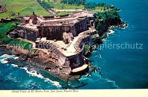 AK / Ansichtskarte San_Juan_Puerto_Rico El Morro Fort aerial view San_Juan_Puerto_Rico