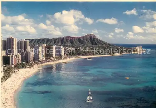 AK / Ansichtskarte Honolulu Aerial view of majestic Diamon Head Pacific Ocean 