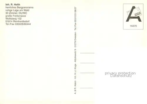 AK / Ansichtskarte Reinhardtsdorf_Bad_Schandau Panoramahotel Wolfsberg Reinhardtsdorf_Bad