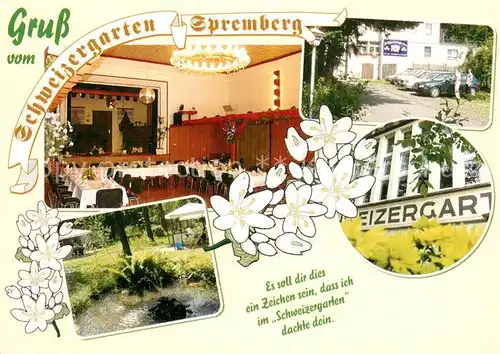 AK / Ansichtskarte Spremberg_Niederlausitz Gesellschaftshaus Tanzlokal Schweizergarten Parkanlagen Spremberg_Niederlausitz