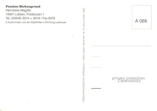 AK / Ansichtskarte Luebben_Spreewald Pension Birkengrund Gastraum Fremdenzimmer Schafherde Luebben Spreewald