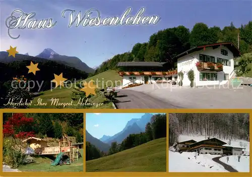 AK / Ansichtskarte Bischofswiesen Haus Wiesenlehen Gaestehaus Pension Landschaft Alpen Bischofswiesen