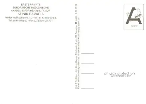 AK / Ansichtskarte Kreischa Klinik Bavaria Parkanlagen Freibad Kreischa