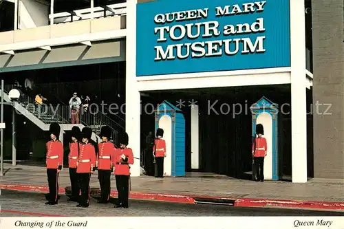 AK / Ansichtskarte Long_Beach_California Changing of the Guard at Museum of the Sea Entrance Queen Mary 