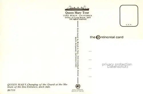 AK / Ansichtskarte Long_Beach_California Changing of the Guard at Museum of the Sea Entrance Queen Mary 