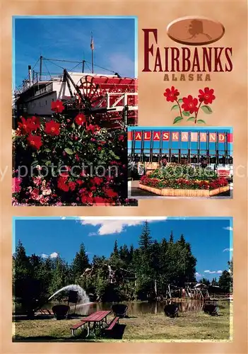 AK / Ansichtskarte Fairbanks_Alaska Alaskaland Riverboat Nenana Flowers 