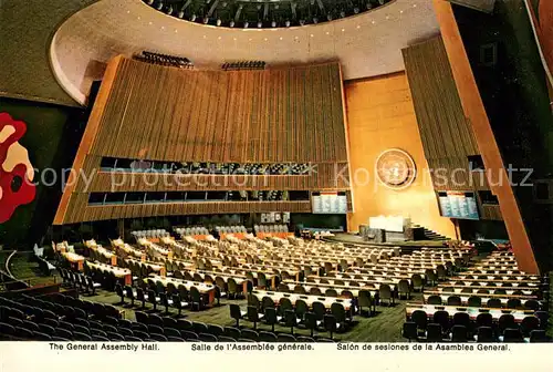 AK / Ansichtskarte New_York_City United Nations The General Assembly Hall New_York_City