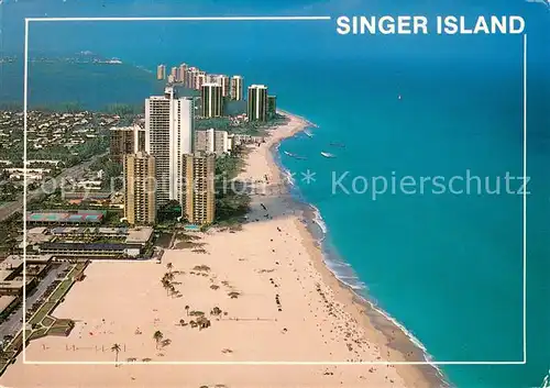 AK / Ansichtskarte Singer_Island_Florida Beach Hotel Atlantic Ocean aerial view 