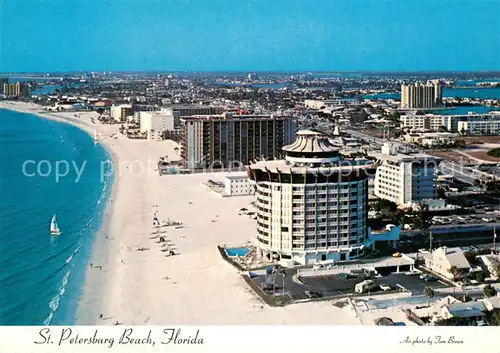 AK / Ansichtskarte St_Petersburg_Florida Beach Hotels Aquatarium Atlantic Ocean aerial view 