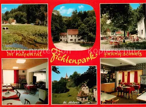 AK / Ansichtskarte Unternaifermuehle Gasthof Pension Fichtenpark Partie am Bach 