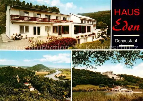 AK / Ansichtskarte Donaustauf Haus Eden Kur  und Erholungsheim Donaudampfer Panorama Donaustauf