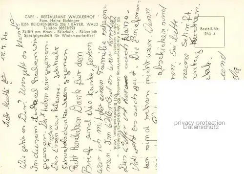 AK / Ansichtskarte Reichenberg_Riedlhuette Cafe Restaurant Waldler Hof Skischule Landschaftspanorama Bayerischer Wald Reichenberg Riedlhuette
