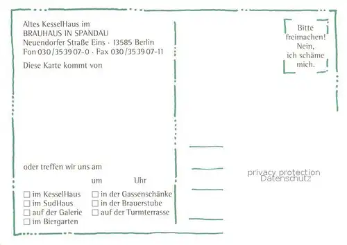 AK / Ansichtskarte Spandau Altes KesselHaus im Brauhaus Innenansicht Bierausschank Spandau