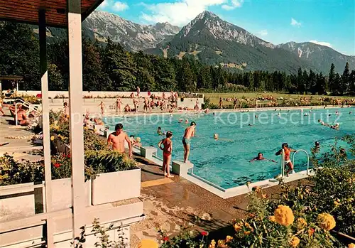 AK / Ansichtskarte Fischen_Allgaeu Freischwimmbad Fischen Allgaeu