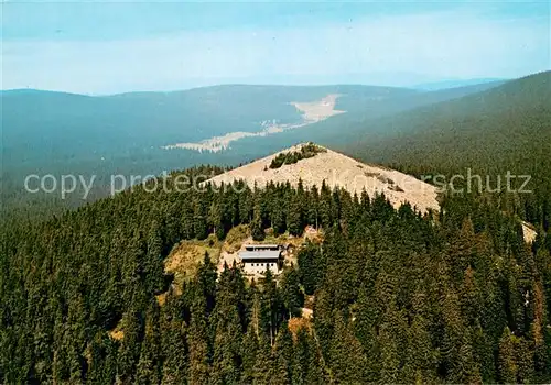 AK / Ansichtskarte Lusen_Bayerischer_Wald Blick auf Schutzhaus u. CSSR Lusen_Bayerischer_Wald