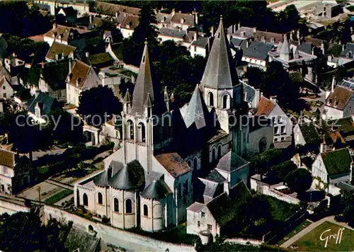 AK / Ansichtskarte Loches_37 Fliegeraufnahme Eglise St. Ours 