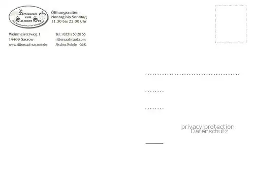 AK / Ansichtskarte Sacrow_Potsdam Restaurant Zum Sacrower See Teilansichten m. Heilandskirche Sacrow Potsdam