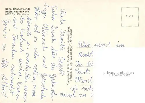 AK / Ansichtskarte Bad_Duerkheim Fliegeraufnahme Klinik Sonnenwende Bad_Duerkheim