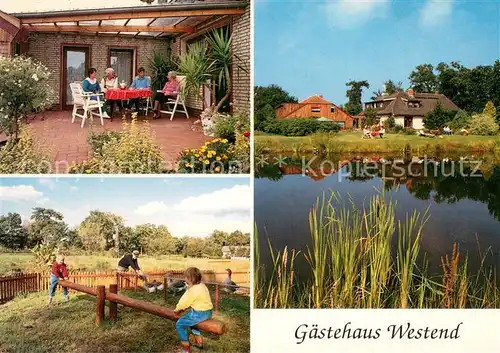 AK / Ansichtskarte Holtgast Gaestehaus Westend Teilansichten u. Anfahrt Holtgast