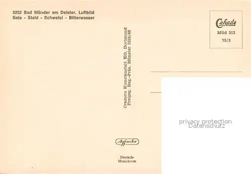 AK / Ansichtskarte Bad_Muender Fliegeraufnahme Solebad Bad_Muender