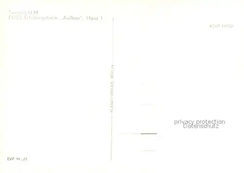 AK / Ansichtskarte Templin FDGB  Erholungsheim Aufbau Haus 1 Aussenansicht Templin