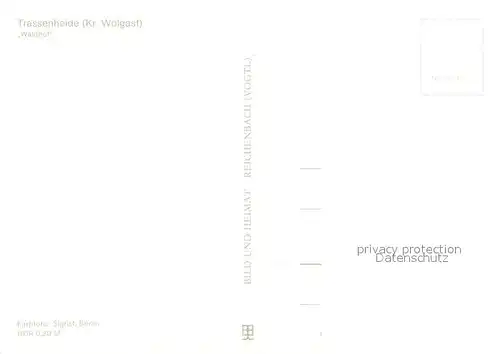 AK / Ansichtskarte Trassenheide_Usedom Waldhof Aussenansicht Trassenheide Usedom