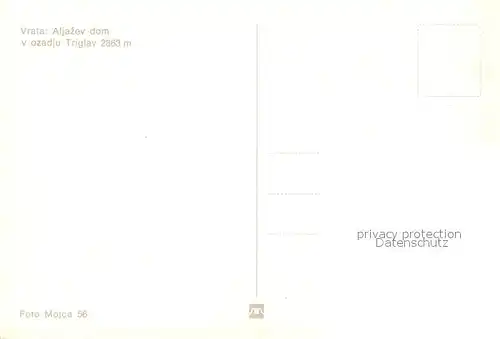 AK / Ansichtskarte Triglav_Berg Aljazev dom v ozadju Triglav Triglav_Berg