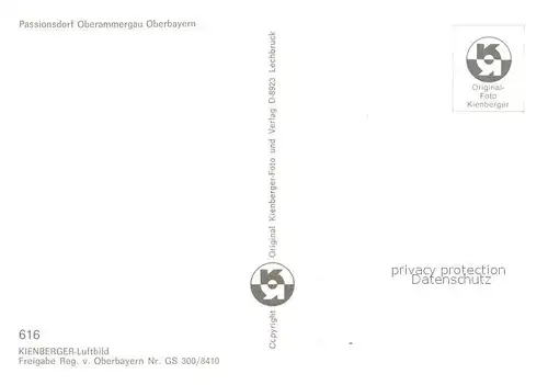 AK / Ansichtskarte Oberammergau Fliegeraufnahme Gesamtansicht Oberammergau