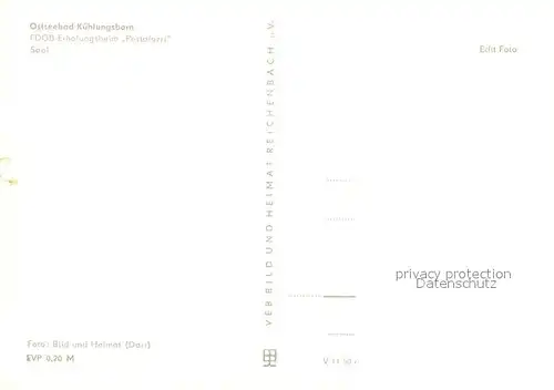 AK / Ansichtskarte Kuehlungsborn_Ostseebad FDGB Erholungsheim Pestalozzi Saal Innenansicht Kuehlungsborn_Ostseebad