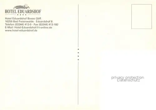 AK / Ansichtskarte Bad_Freienwalde Hotel Eduardshof Teilansichten Bad_Freienwalde