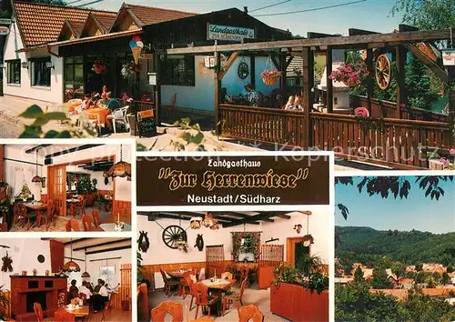 AK / Ansichtskarte Neustadt_Harz Landgasthaus Zur Herrenwiese Cafe Restaurant Neustadt_Harz