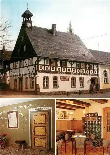 AK / Ansichtskarte Raum_Erzgebirge Gasthof Gruene Tanne Innen  und Aussenansicht Raum Erzgebirge