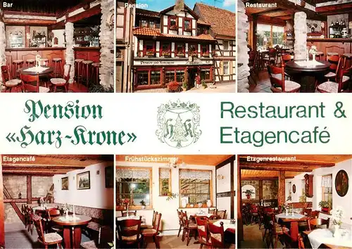 AK / Ansichtskarte Wernigerode_Harz Pension Restaurant Harz Krone Cafe Bar Wernigerode Harz