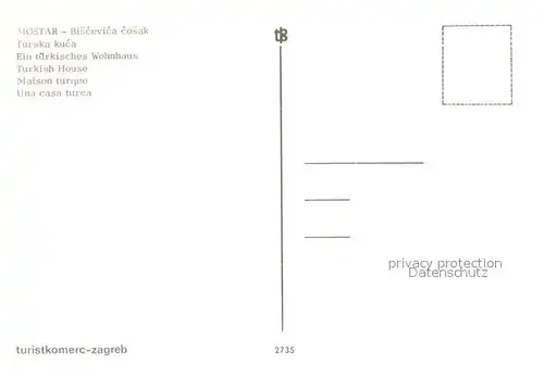 AK / Ansichtskarte Mostar_Moctap Ein tuerkisches Wohnhaus Mostar_Moctap