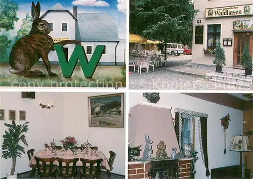 AK / Ansichtskarte Zuehlsdorf Restaurant Zum gemuetlichen Waldhasen Innen  und Aussenansichten Zuehlsdorf