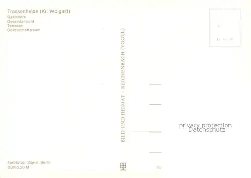 AK / Ansichtskarte Trassenheide_Usedom Gaststaette Waldhof Innen  und Aussenansicht Trassenheide Usedom
