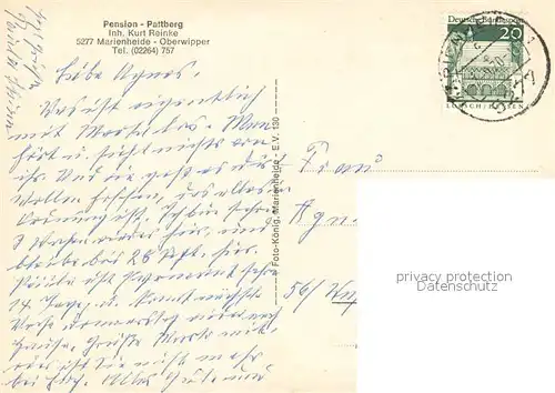 AK / Ansichtskarte Oberwipper_Marienheide Pension Pattberg Gaststube Kaminzimmer 