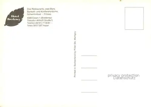 AK / Ansichtskarte Bredeney Hotel Bredeney Gastraeume Fruehstuecksbuffet Bredeney